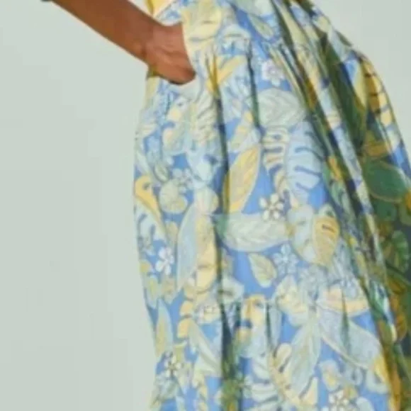 J. Mclaughlin Cunningham tropical print maxi dress, S, G1257 - Picture 4 of 9